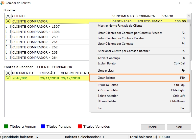 Gerando o Boleto