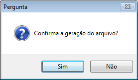 Confirmar Geração