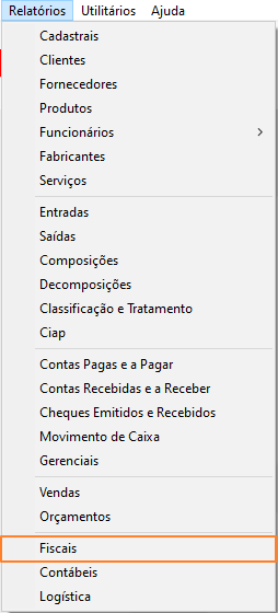 Relatórios Fiscais