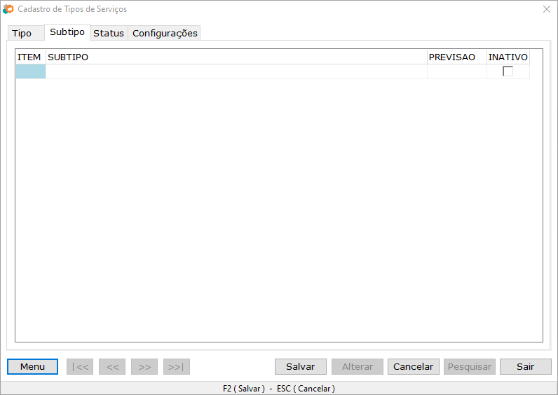 CadastroDeTiposDeServicosSubtipo