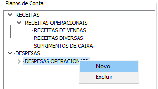 Novo Plano de Contas