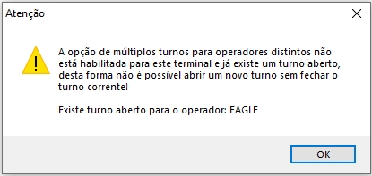 Validação para múltiplos turnos desabilitado