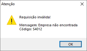 Empresa não encontrada