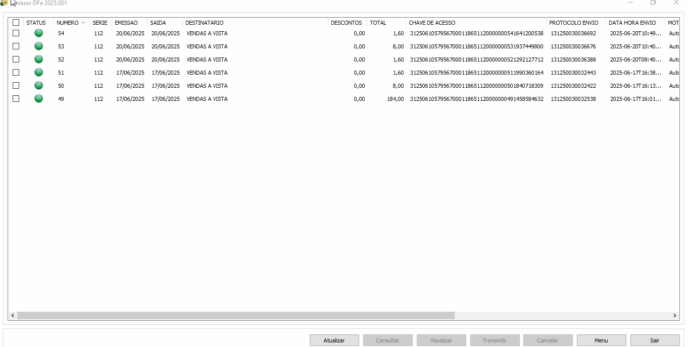 Visualizando DANFCE com Local Entrega/Retirada