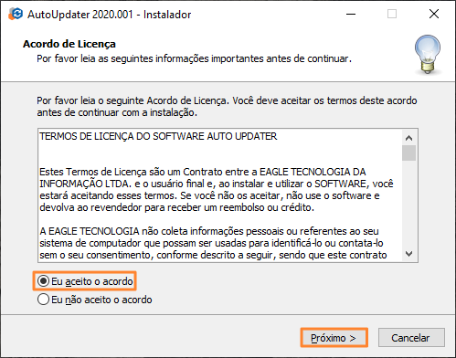 Termos de Licença - Auto Updater