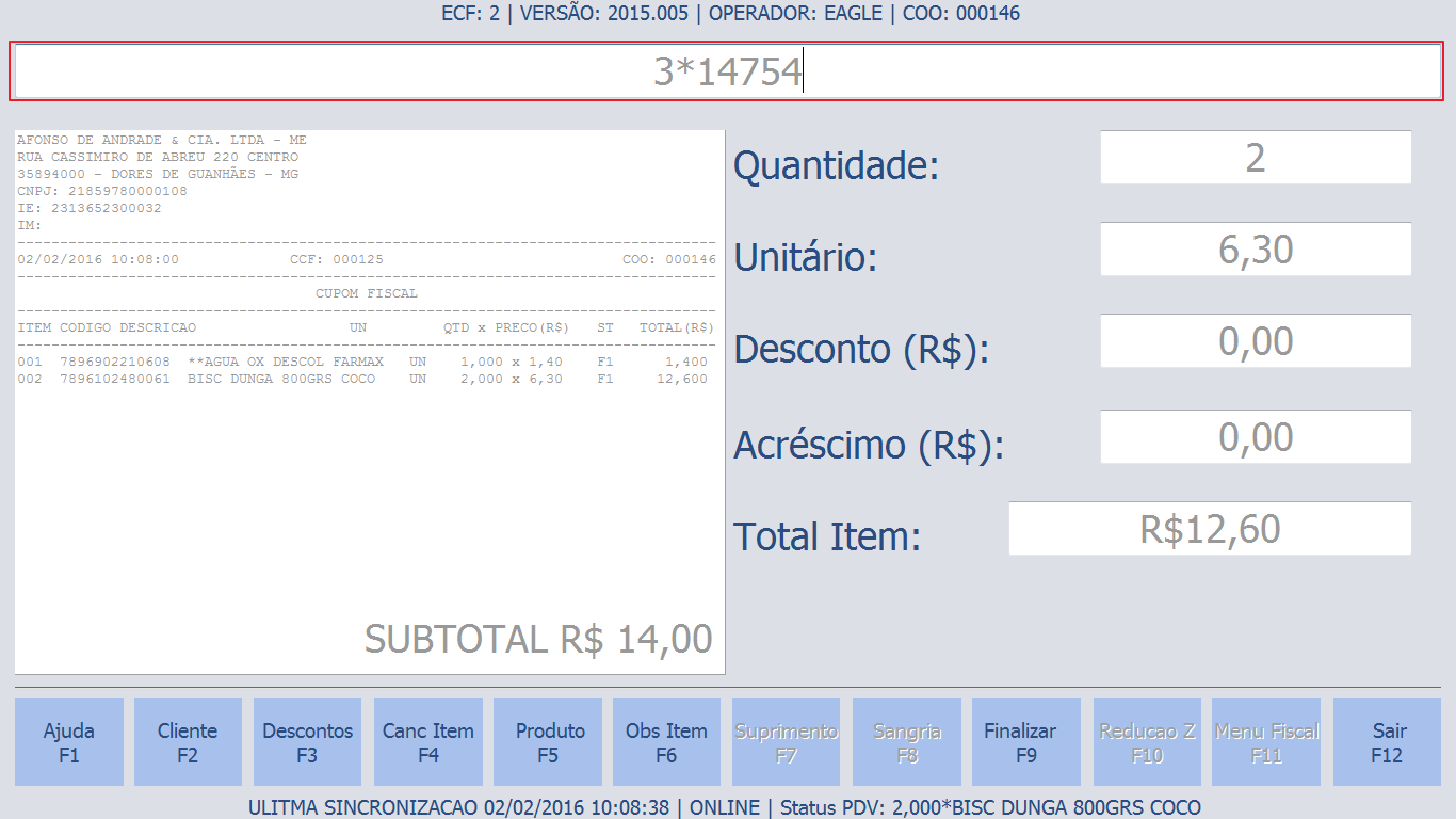 Quantidade x SPACE