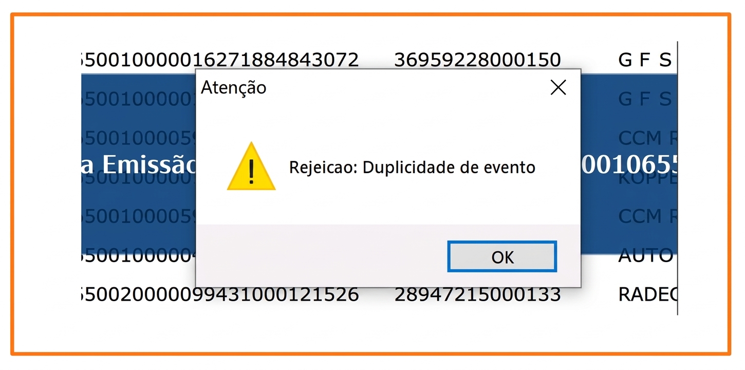 duplicidade de evento
