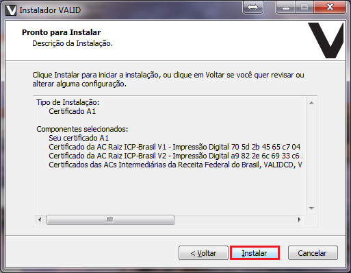 Instalador do Validador