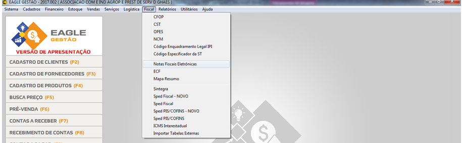 Acesso ao Modulo Fiscal 