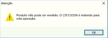 Rejeição CST/CSOSN