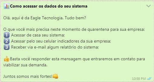 Mensagem Whatsapp